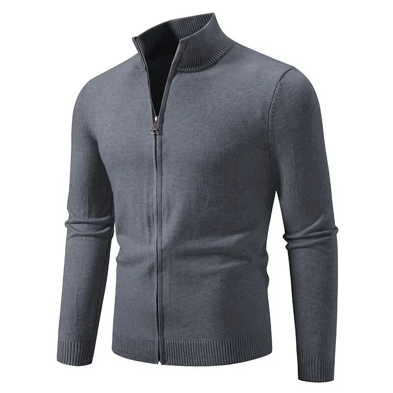 Saint Moritz Mont Blanc zip-up sweater featuring a cozy knit fabric and a full front zipper, ideal for casual wear.