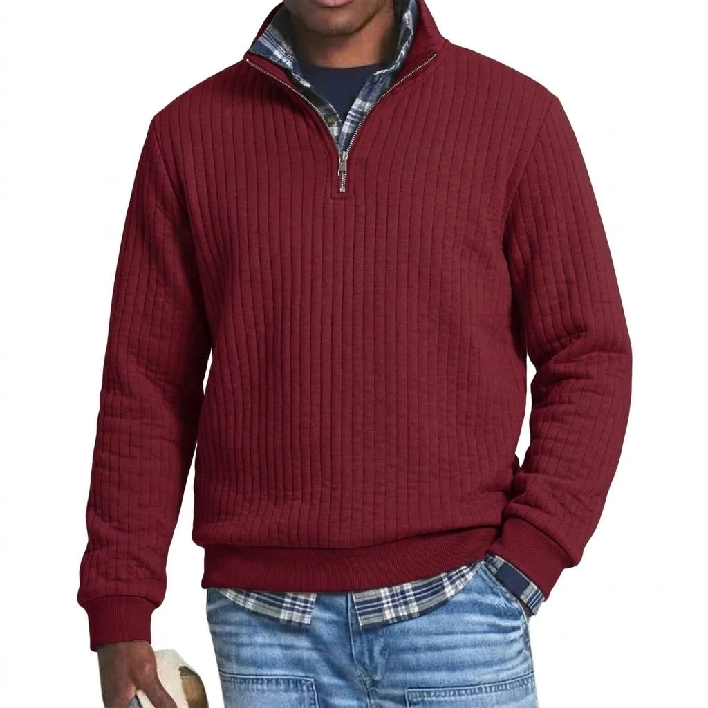 Saint Moritz St. Moritz striped quarter-zip sweater, featuring a classic design and color pattern, displayed on a neutral background.