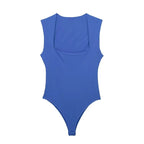 Saint Claire Épure Slim Bodysuit in black, close-up showing fitted design and smooth fabric for a sleek, elegant look.
