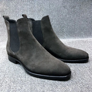 Gray Chelsea Boots