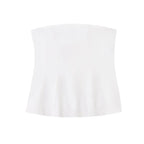 Saint Claire Épure backless top in soft fabric, featuring a stylish open back and fitted silhouette for a modern, elegant look.