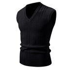 Saint Moritz Windsor sweater vest in navy, featuring a V-neck and ribbed trim, styled for a classic layered look.