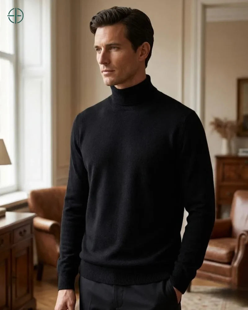 100% Cashmere Montclair Mock Neck Sweater